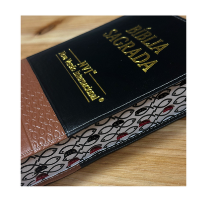 Biblia Sagrada NVI Letra Grande Marrom e Preto