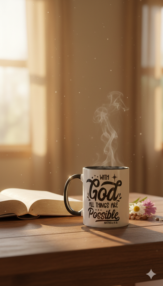 Caneca - With God All Things are Possible