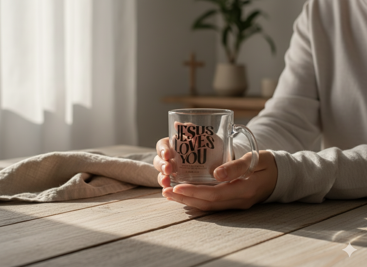 Caneca - Jesus Loves You Transparente