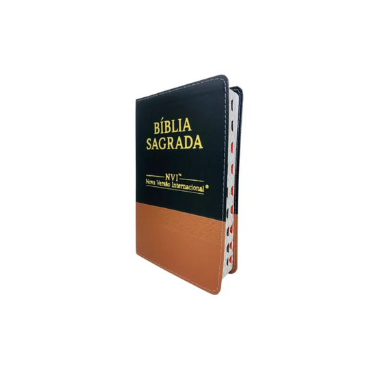 Biblia Sagrada NVI Letra Grande Marrom e Preto