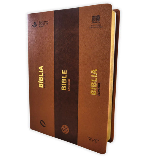 Bíblia Trilíngue Português English Español (NAA ESV RVC)