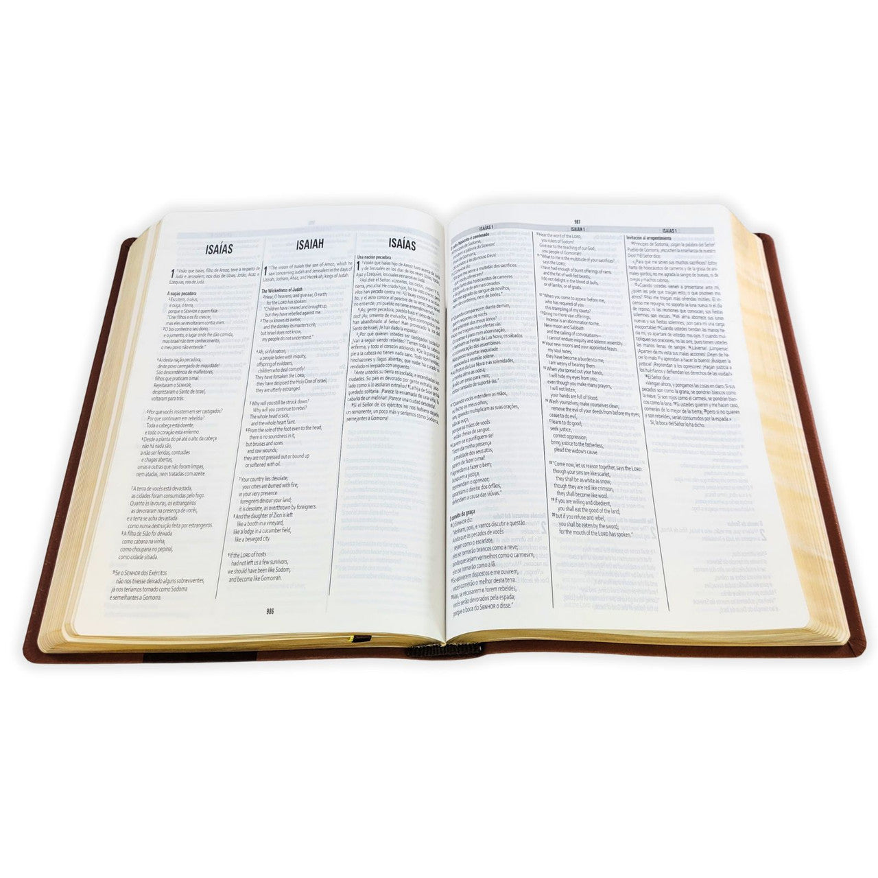 Bíblia Trilíngue Português English Español (NAA ESV RVC)