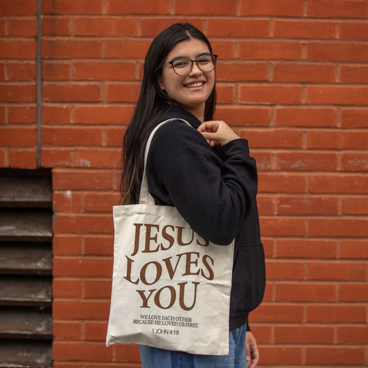 Eco bag - Jesus Loves You - 1 John 4:19